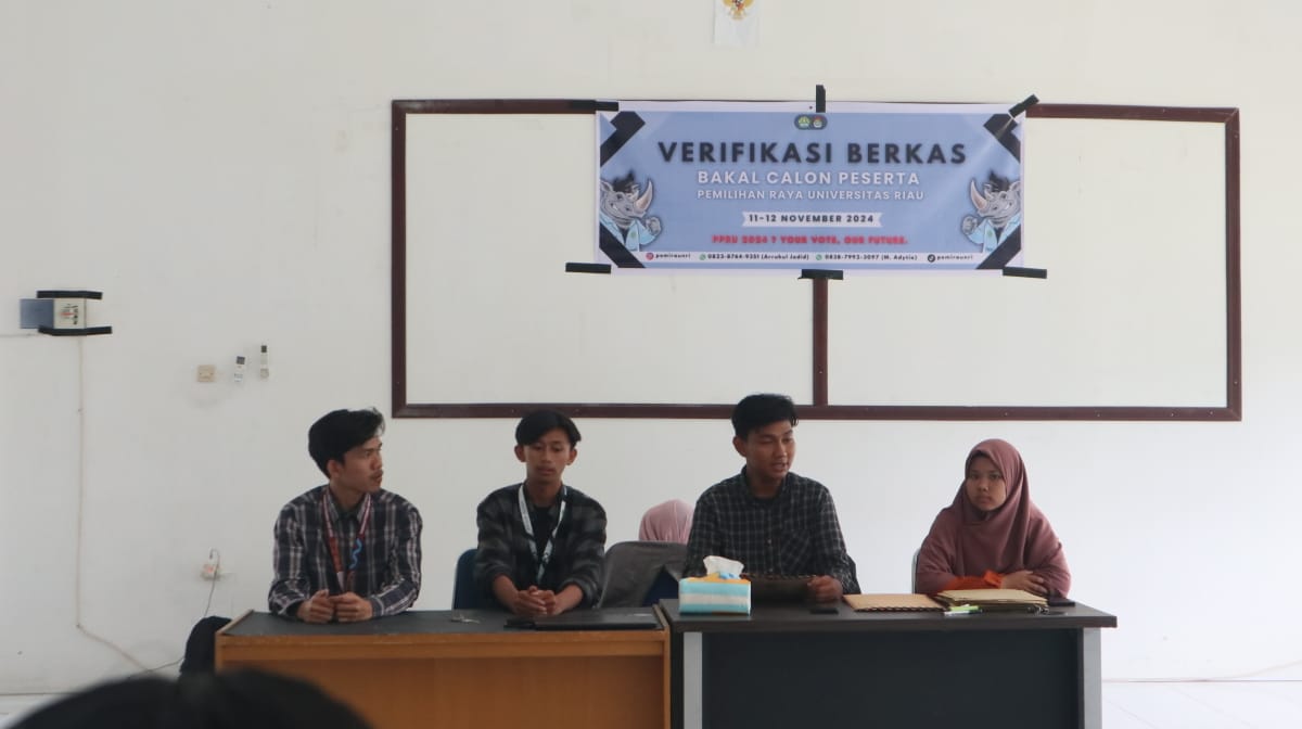 Tahap Verifikasi Berkas Pemira Unri sumber foto: dokumentasi panitia PPRU