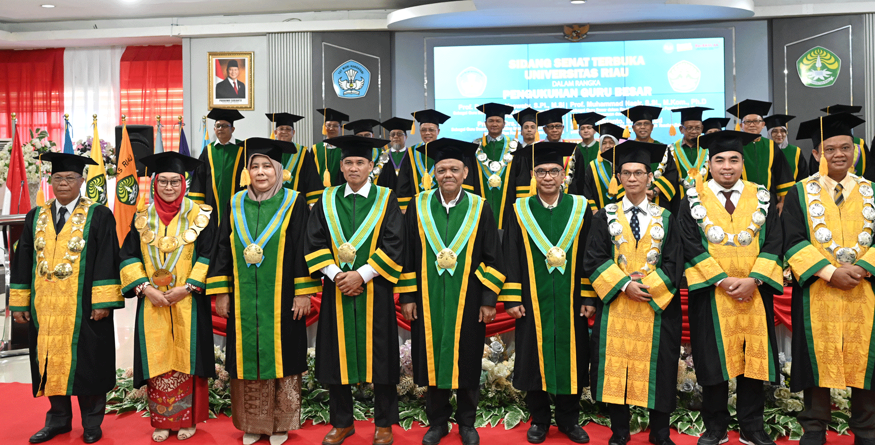 Pengukuhan Guru Besar di Lingkungan Unri. Sumber foto; humas universitas riau