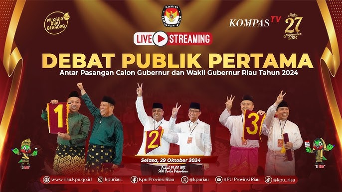 Debat Publik Pertama Calon Gubernur dan Wakil Gubernur Riau 2024