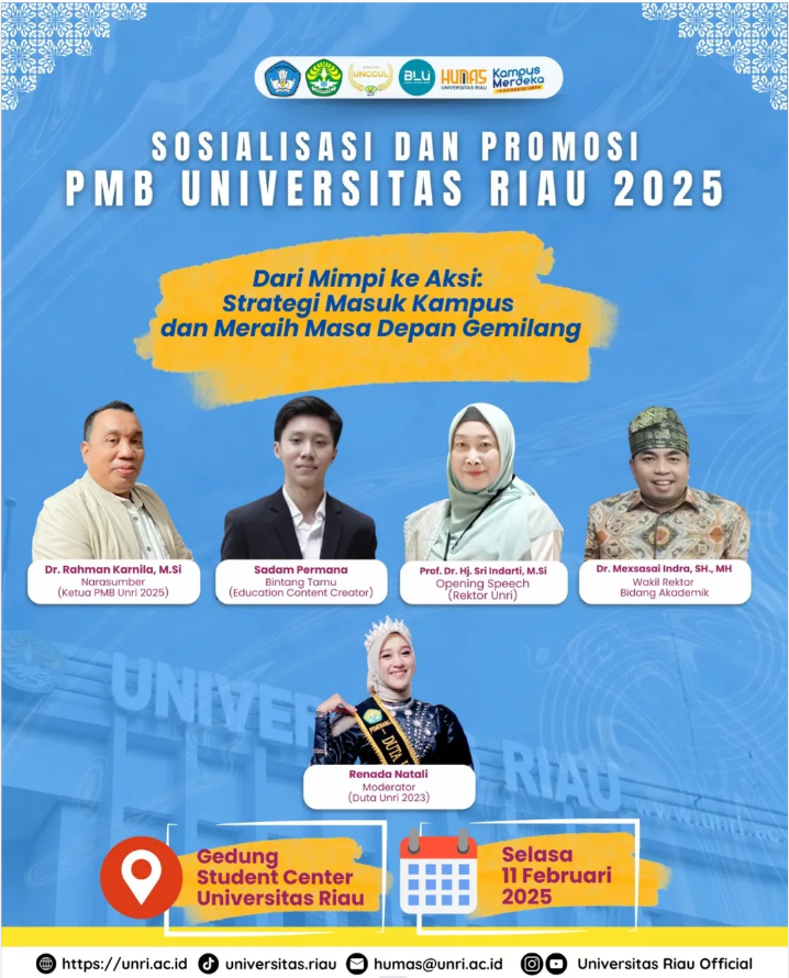 Unri Gelar Sosialisasi Penerimaan Mahasiswa Baru 2025