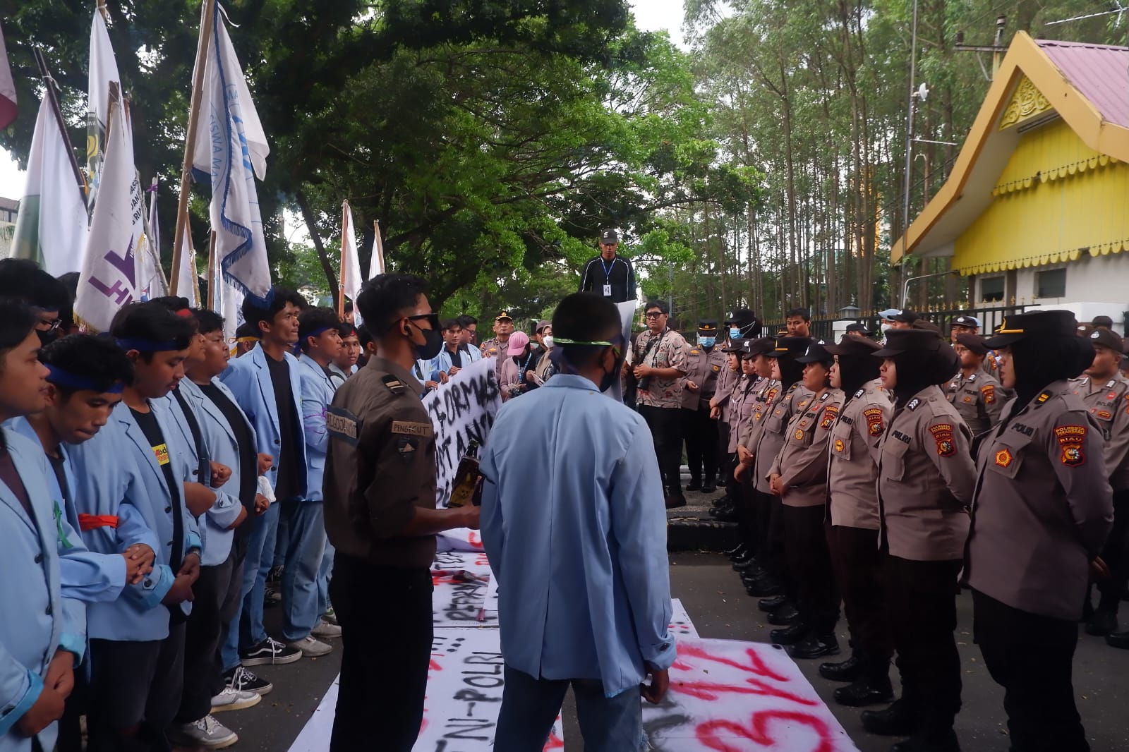 Aksi Aliansi Mahasiswa Unri Melawan, Imbas Nihilnya Audiensi dengan DPRD/Dok. BM